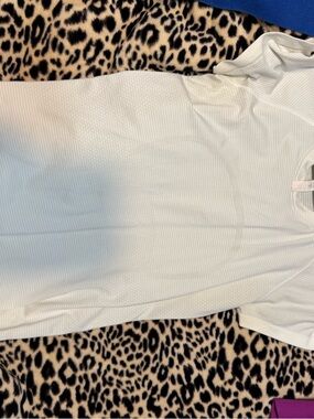 lululemon athletica White Short Sleeve Ribbed Top